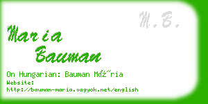 maria bauman business card